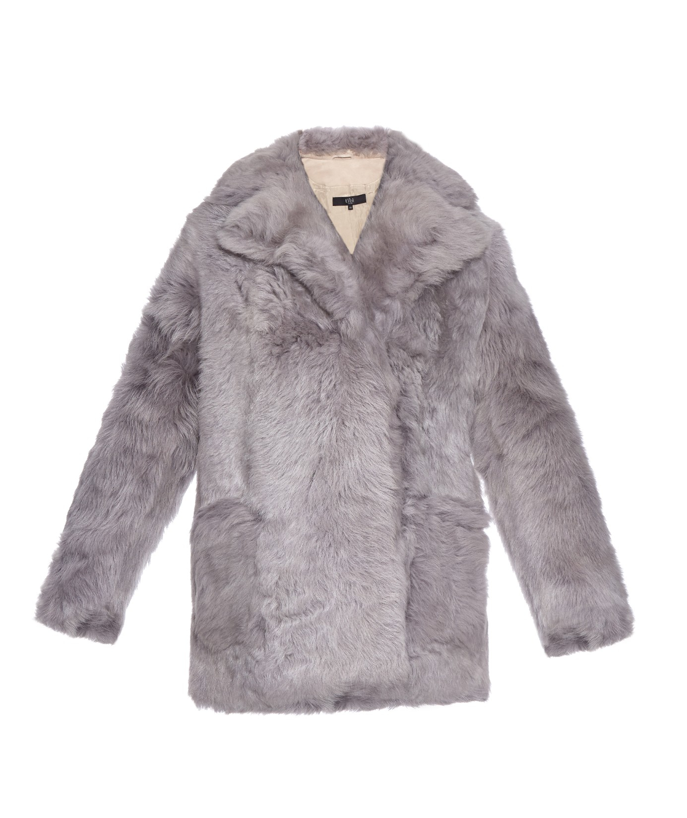 gray shearling coat