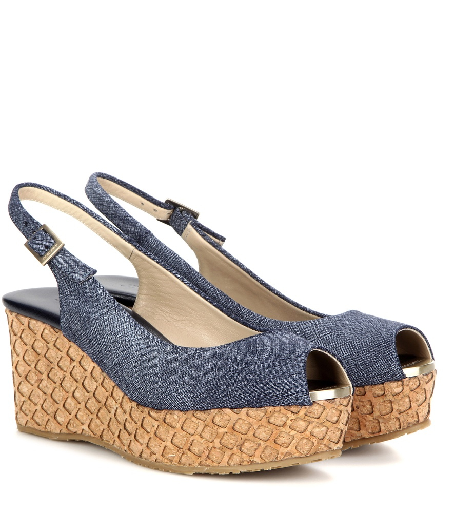 Jimmy choo denim wedge Clearance