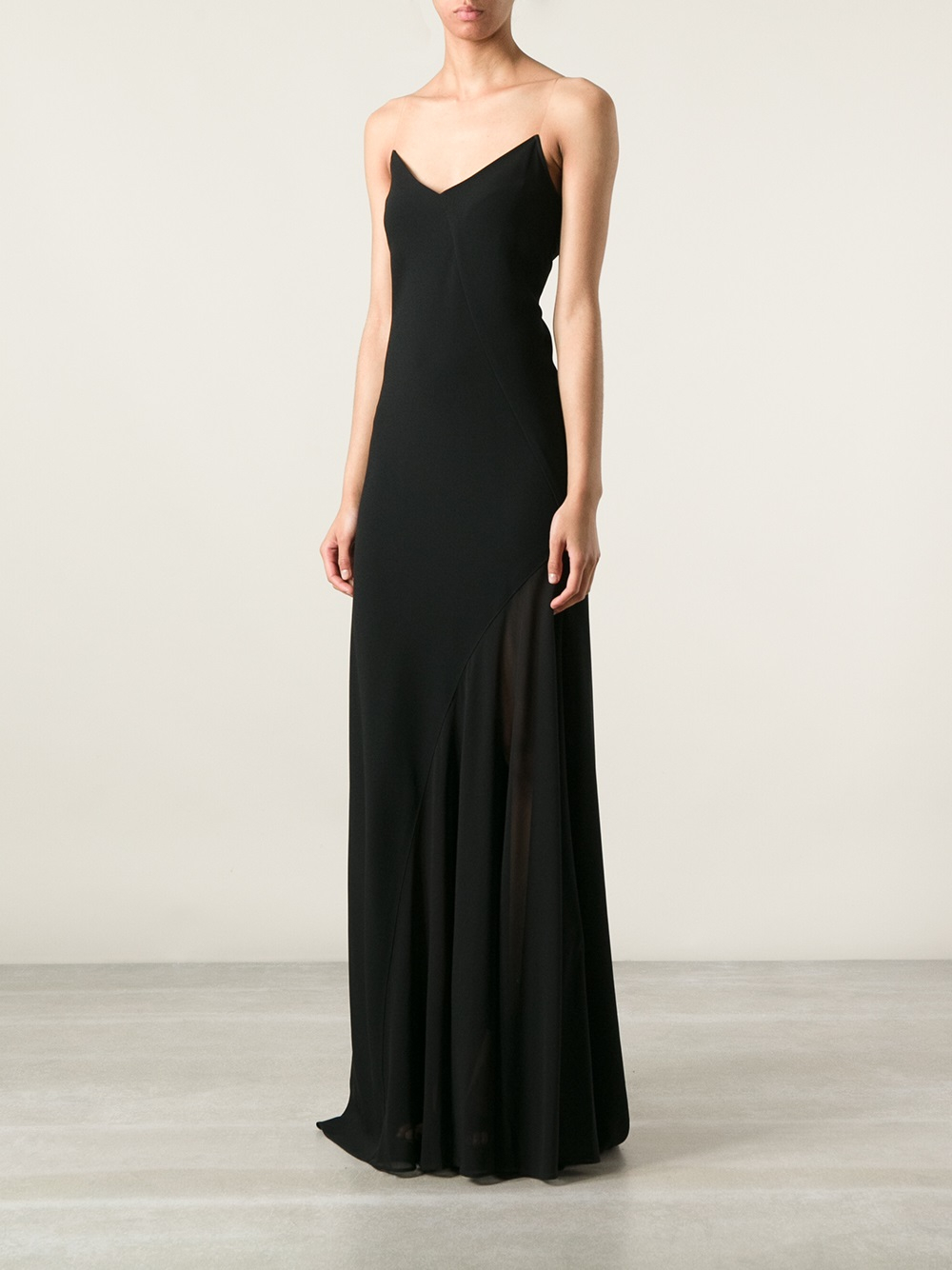 DKNY Backless Mermaid Dress in Black - Lyst