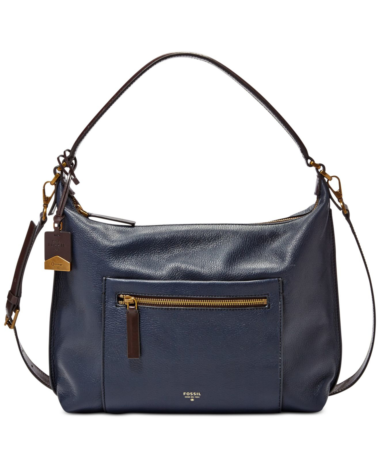 Fossil Vickery Leather Shoulder Bag in Midnight Navy (Blue) Lyst
