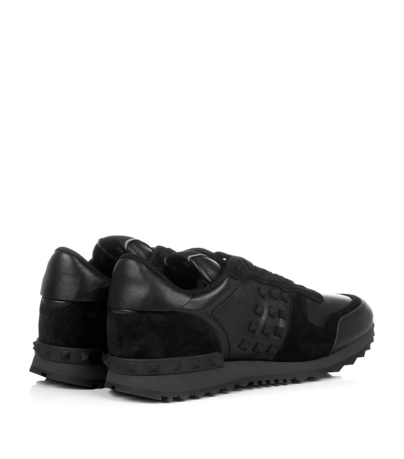 leather mens valentino trainers