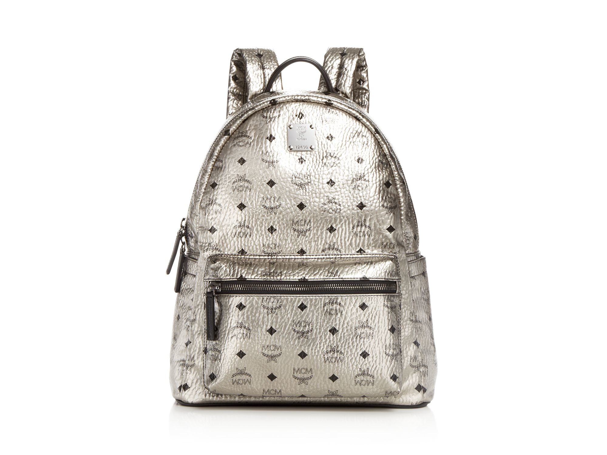 mcm silver backpack
