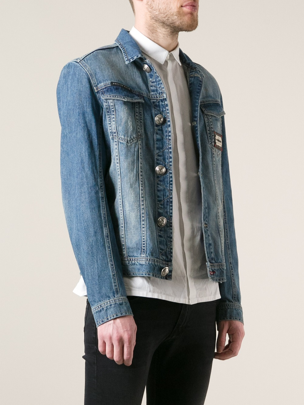 Philipp plein Casino Denim Jacket in Blue for Men Lyst Philipp plein Casino Denim Jacket in Blue for Men Lyst