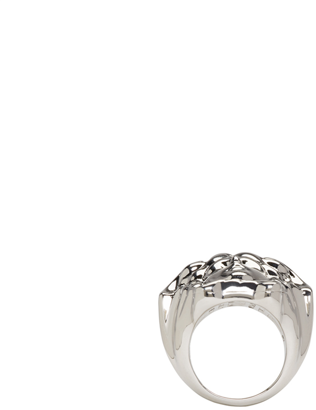 versace silver ring for men