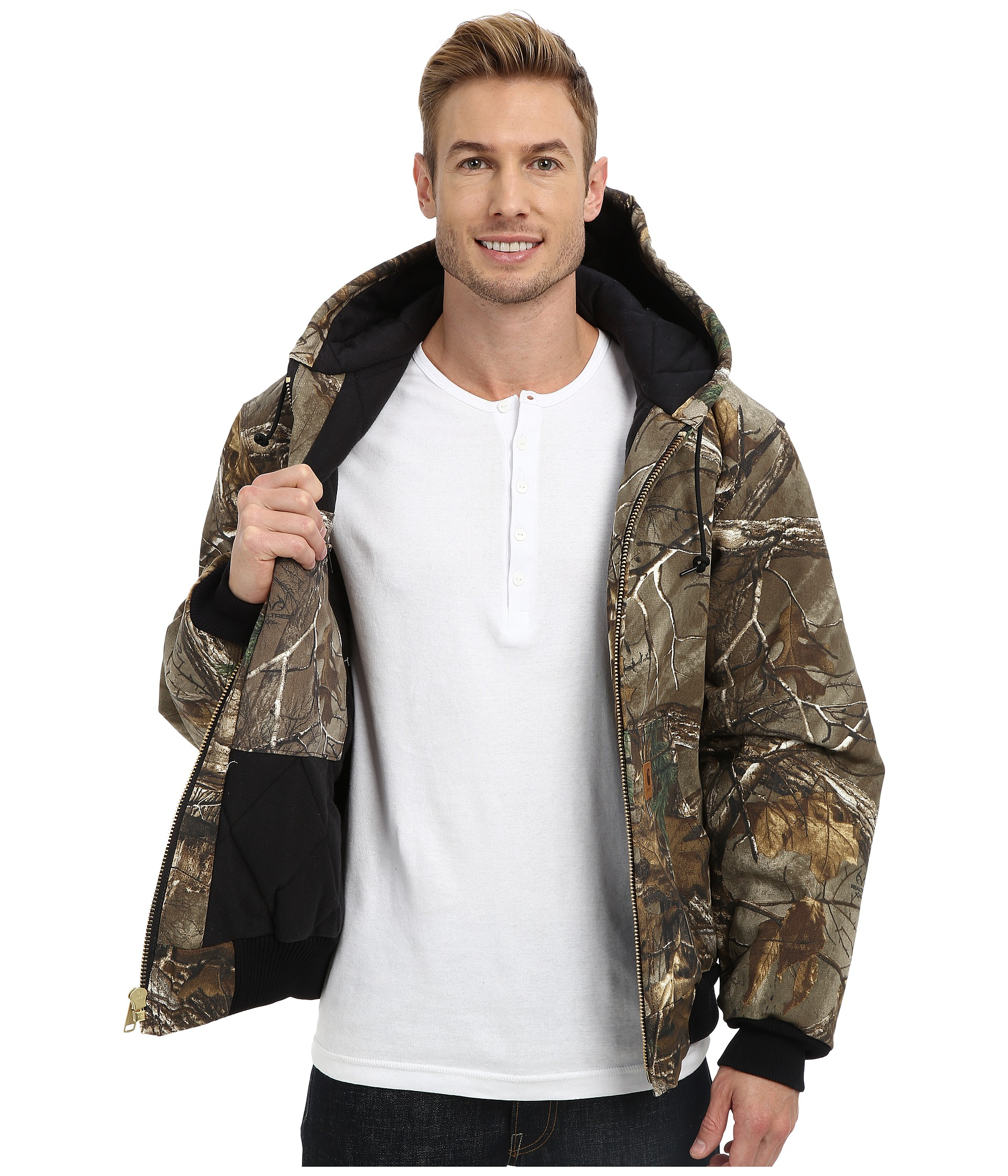 Carhartt Cotton Qfl Camo Active Jacket in Green for Men - Lyst