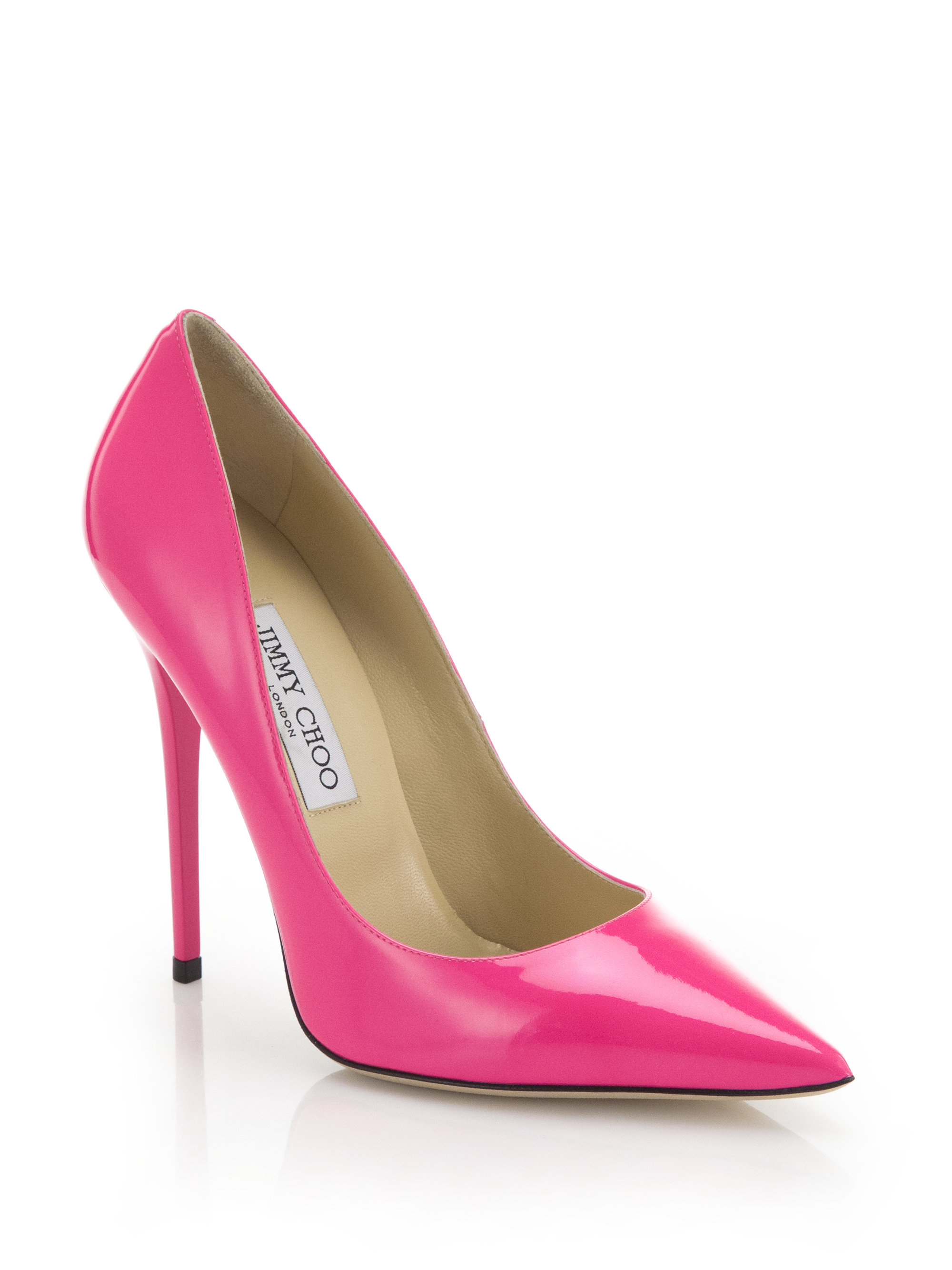 Jimmy Choo Anouk Patent Leather Pumps in Pink | Lyst