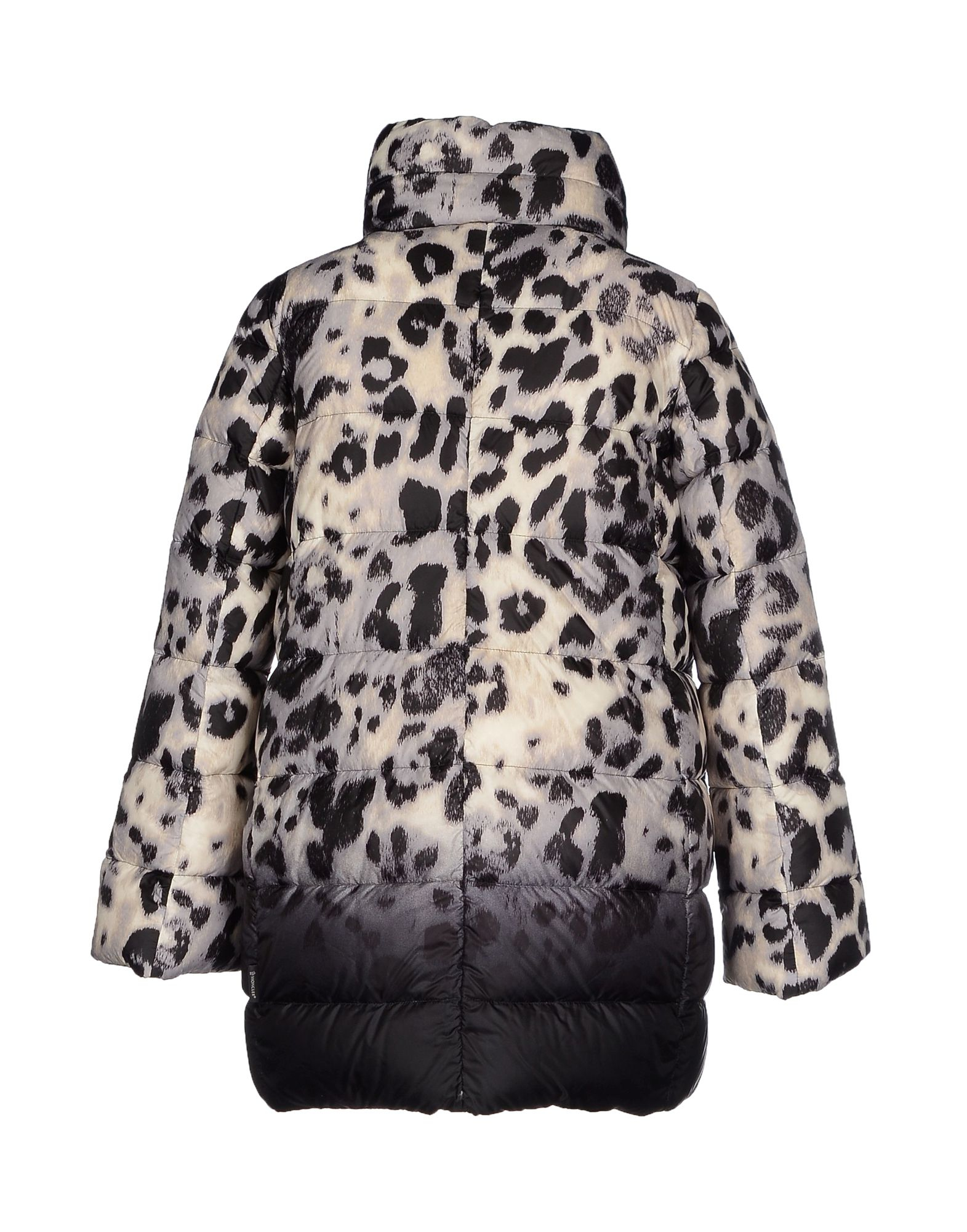 Moncler Synthetic Leopard-print Quilted saby Puffer Jacket in Grey 