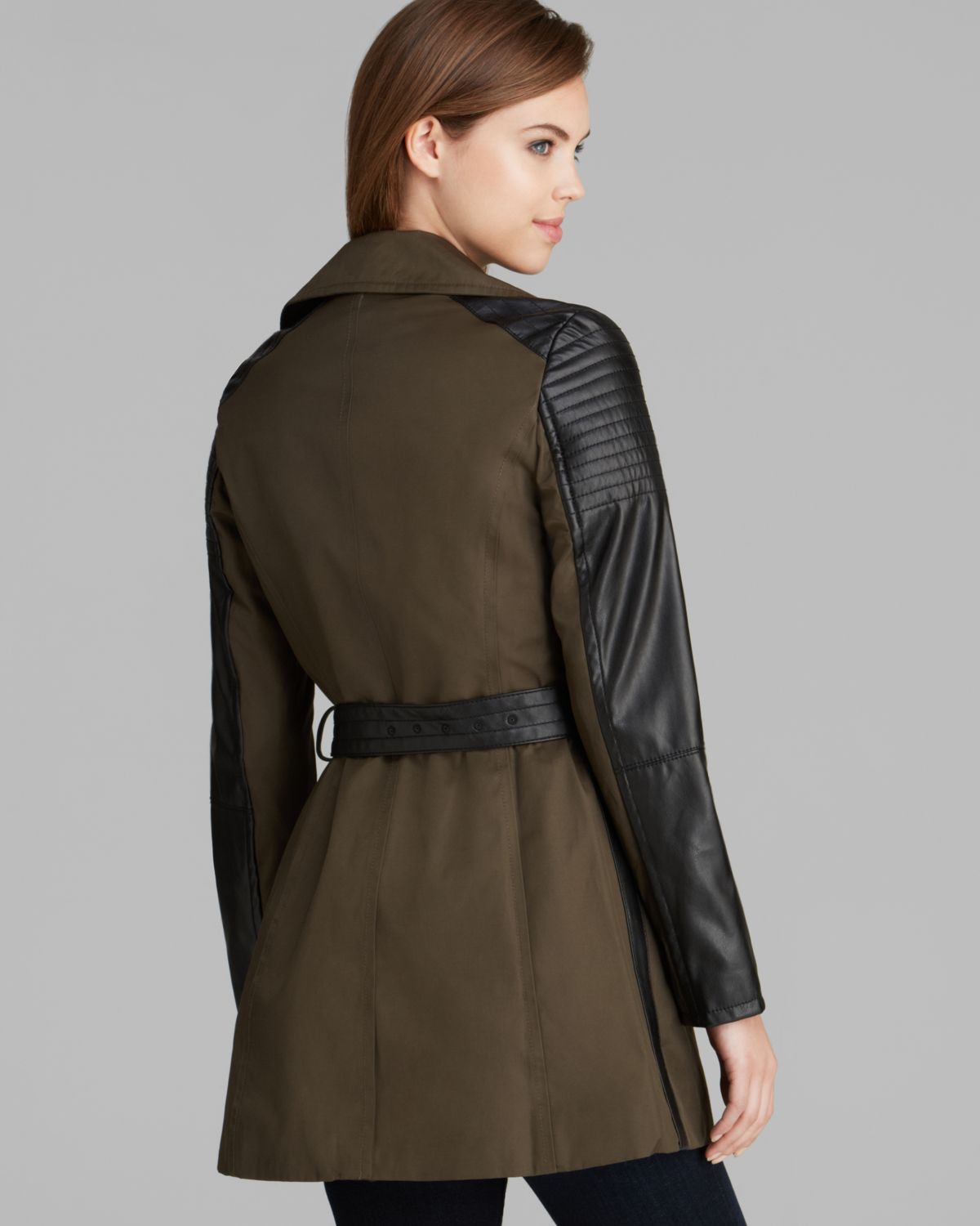 laundry by shelli segal trench coat cotton cloud long shelli segal laundry size chart