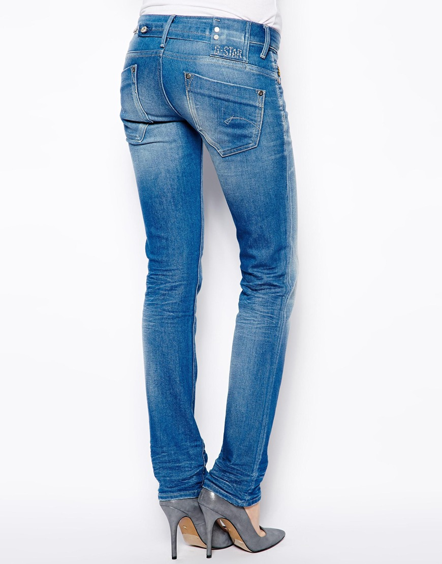 G-Star RAW Midge Straight Leg Jeans in Blue - Lyst