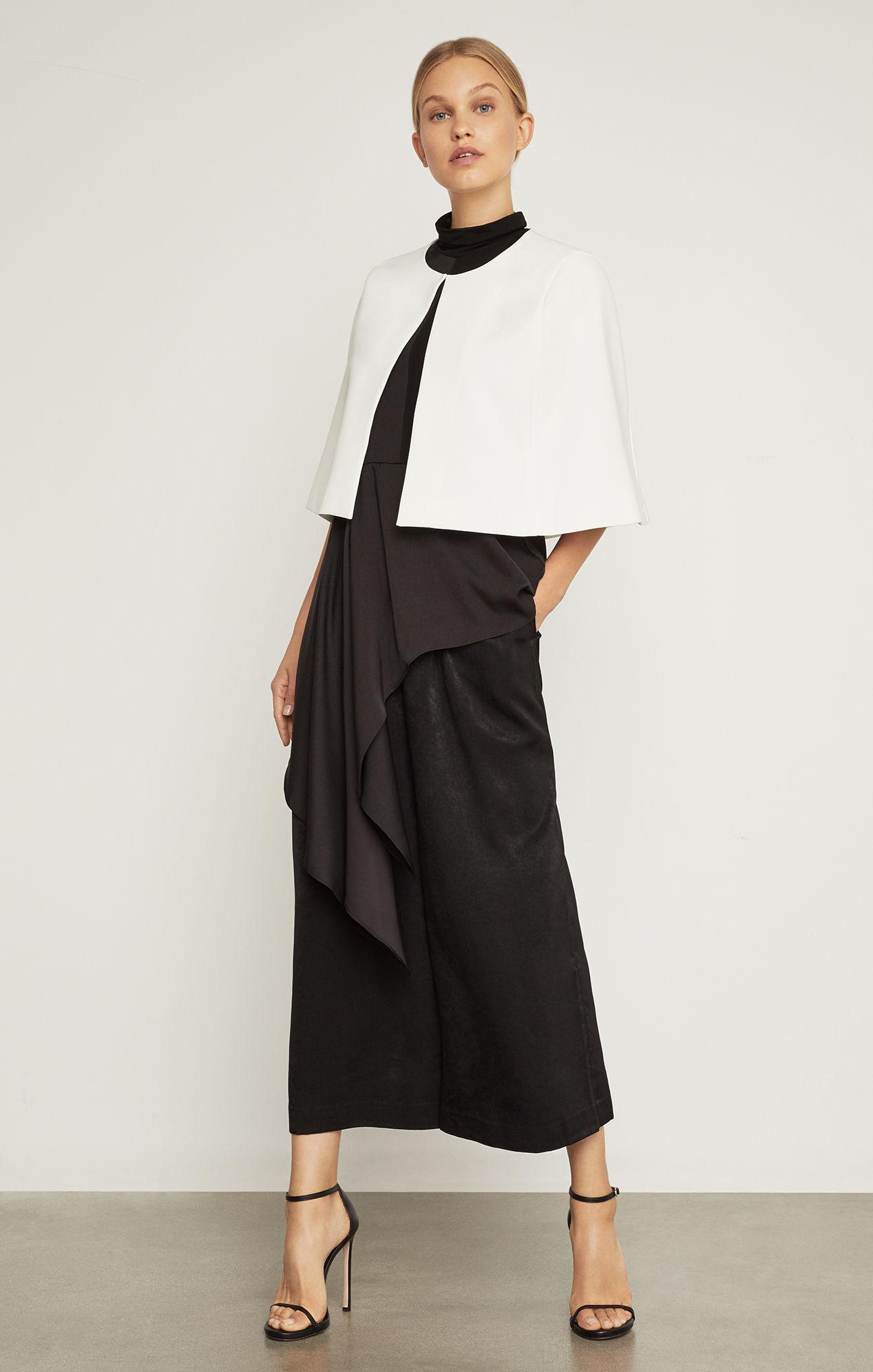 bcbg short cape jacket