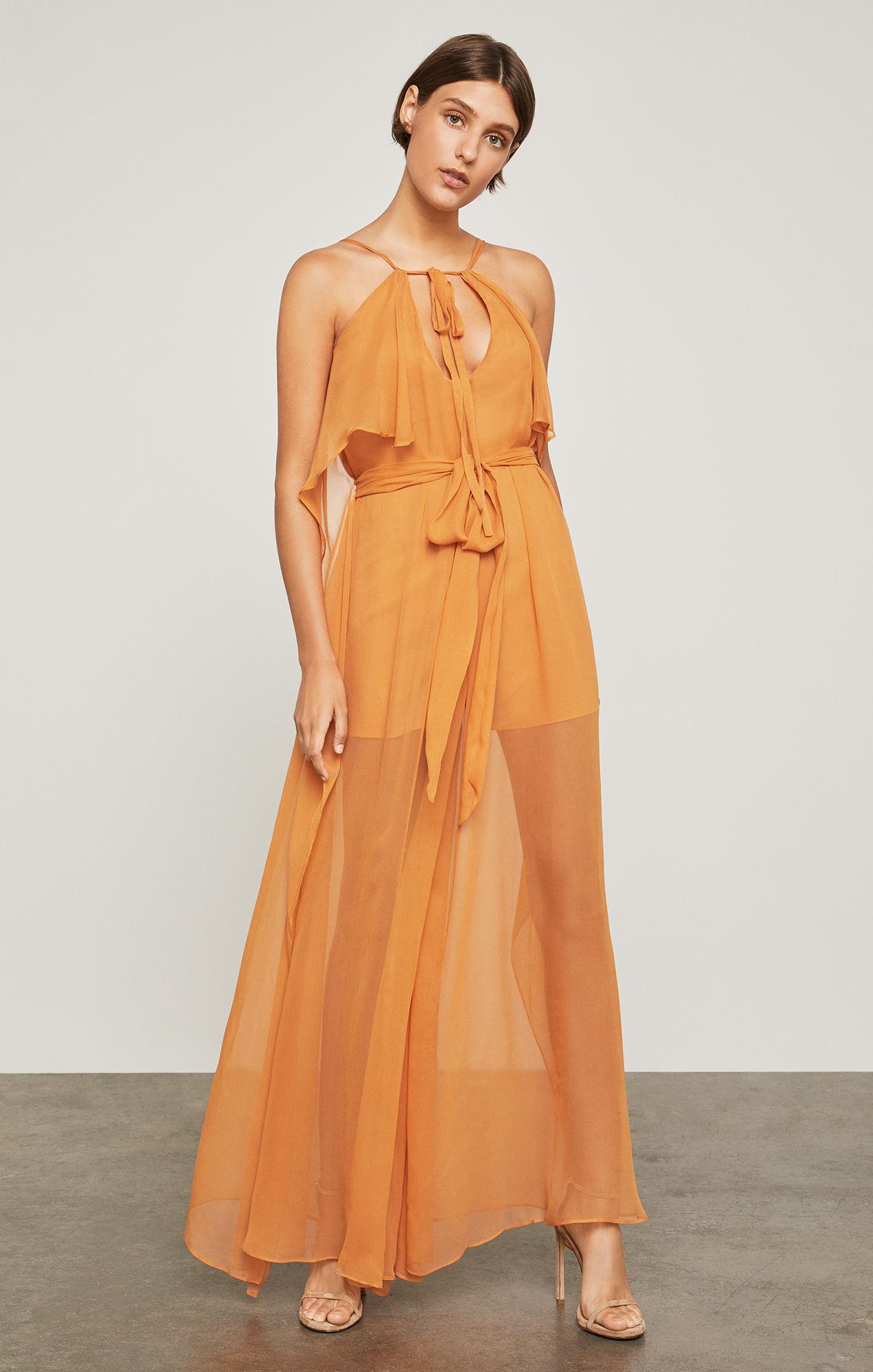 bcbg orange jumpsuit