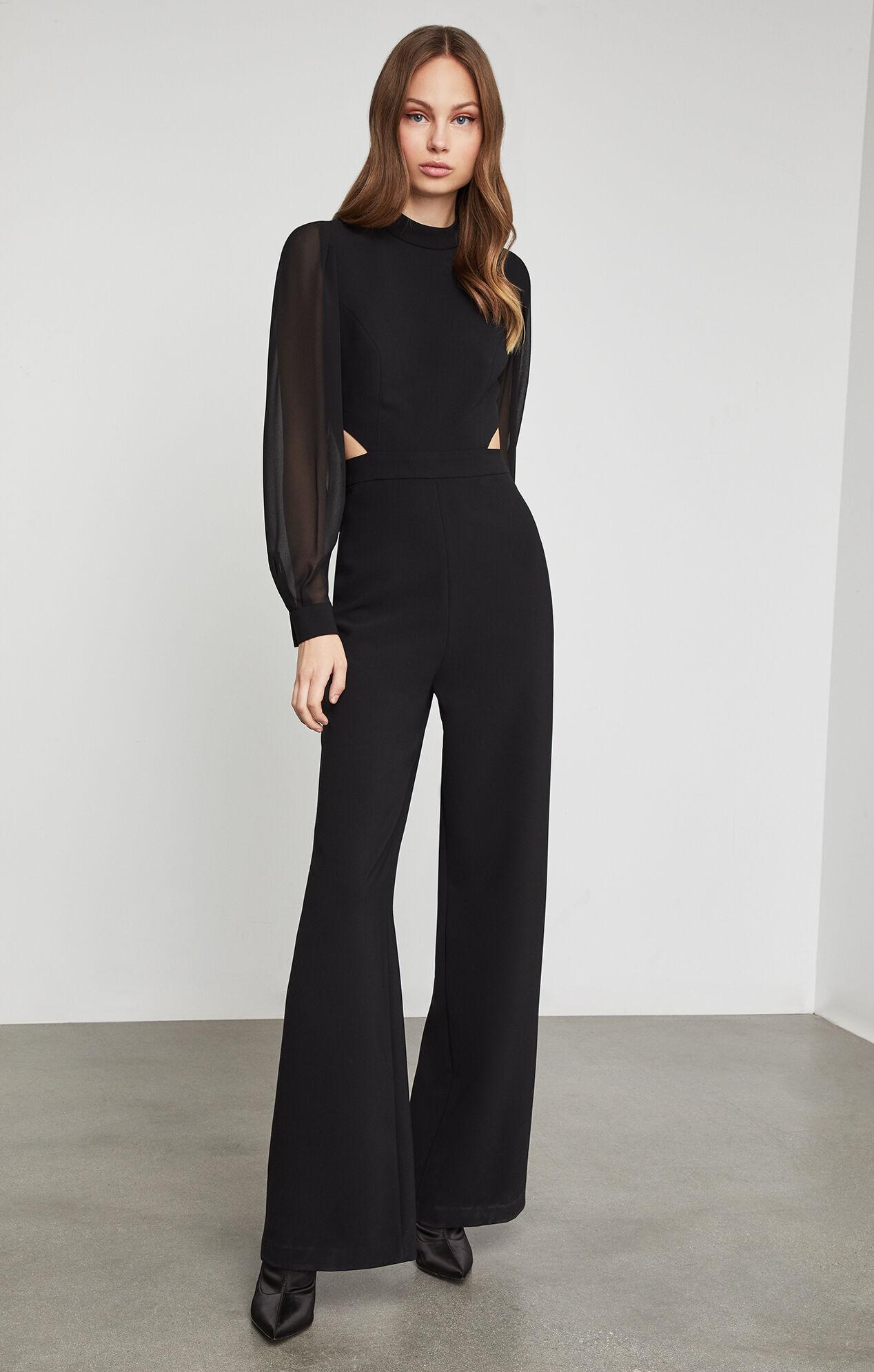 Download BCBGMAXAZRIA Synthetic Bcbg Mock Neck Cutout Jumpsuit in ...