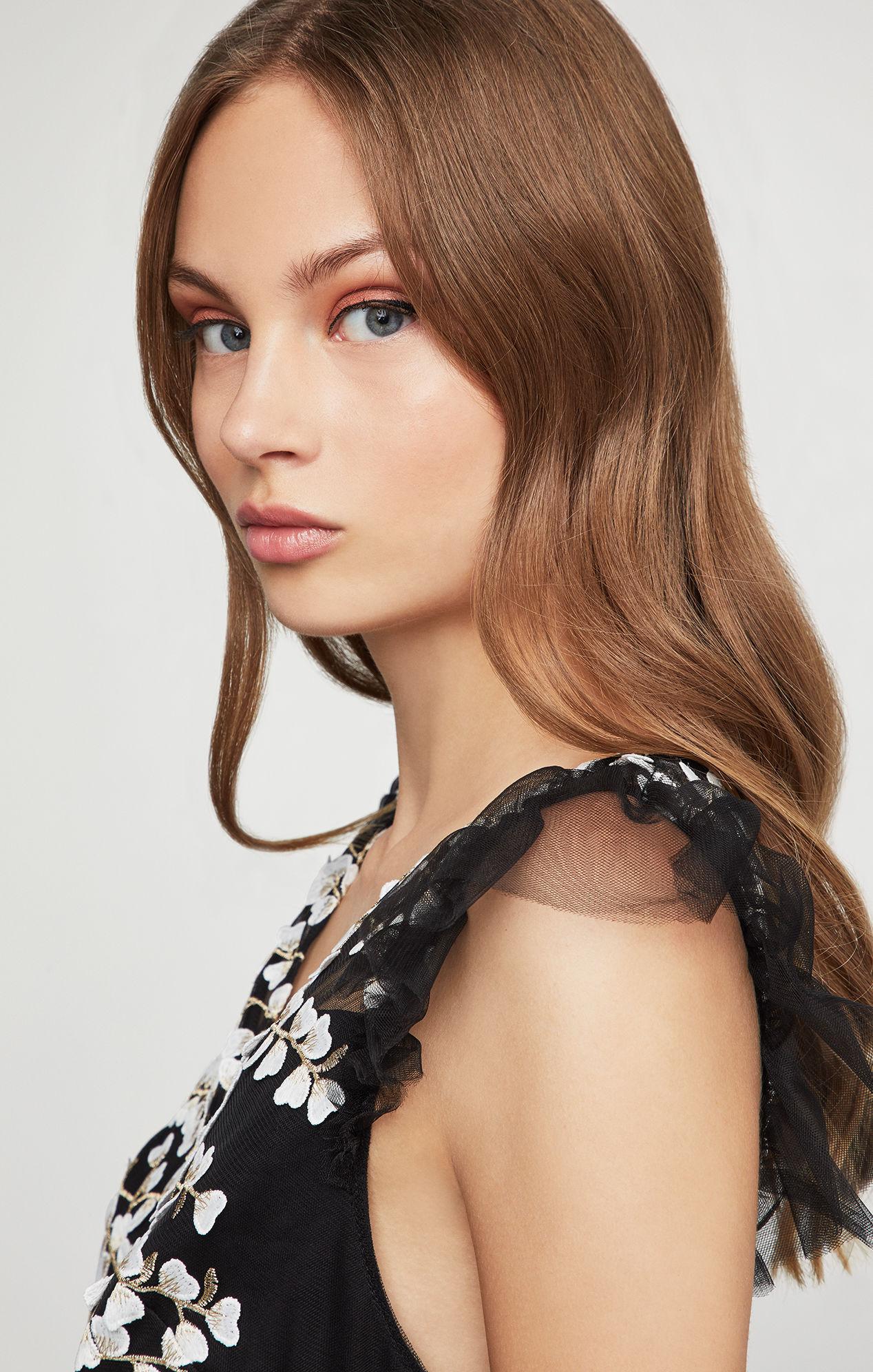 floral vine applique dress bcbg