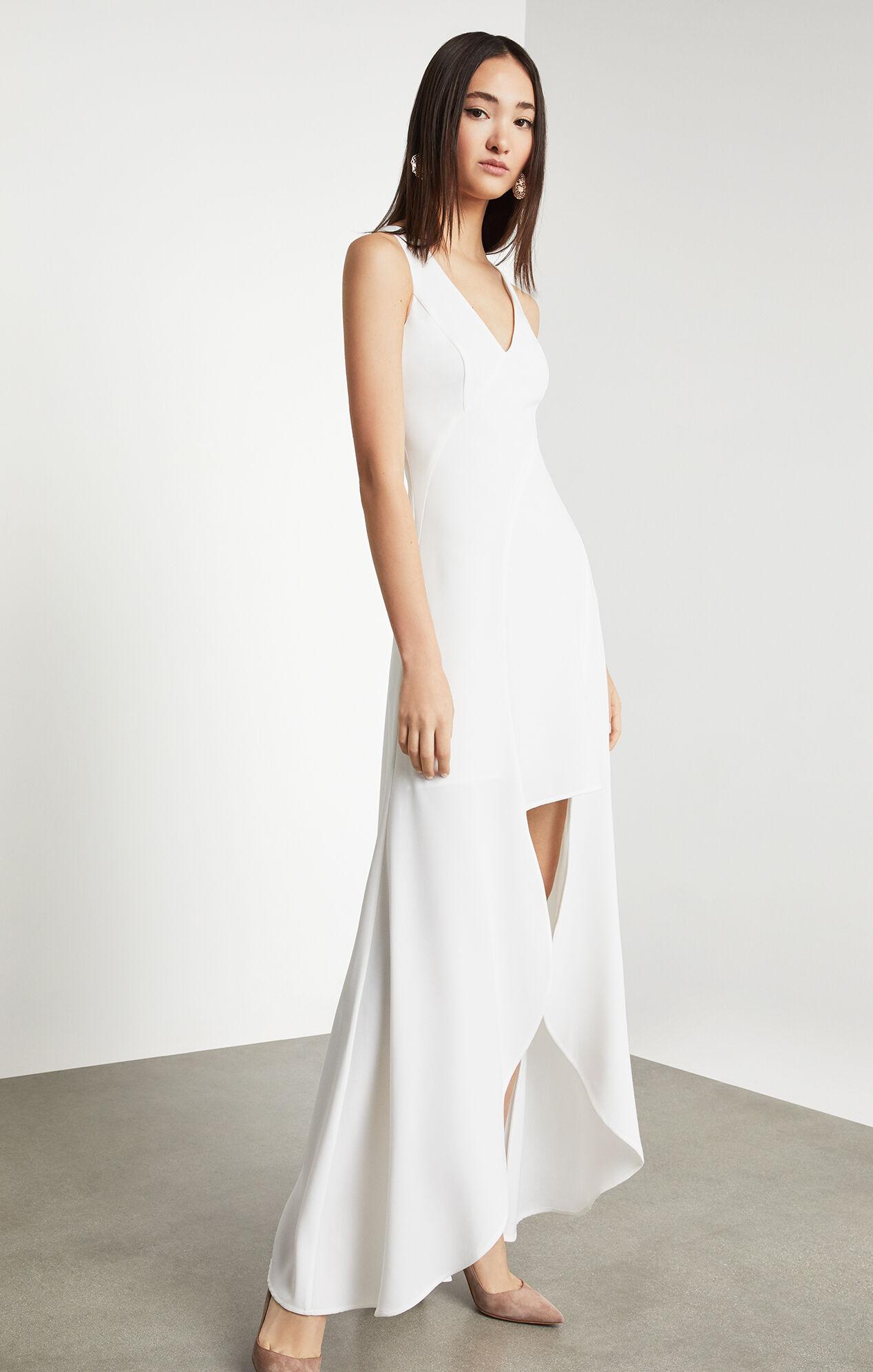 BCBGMAXAZRIA Bcbg Sleeveless High Low Dress in White - Lyst
