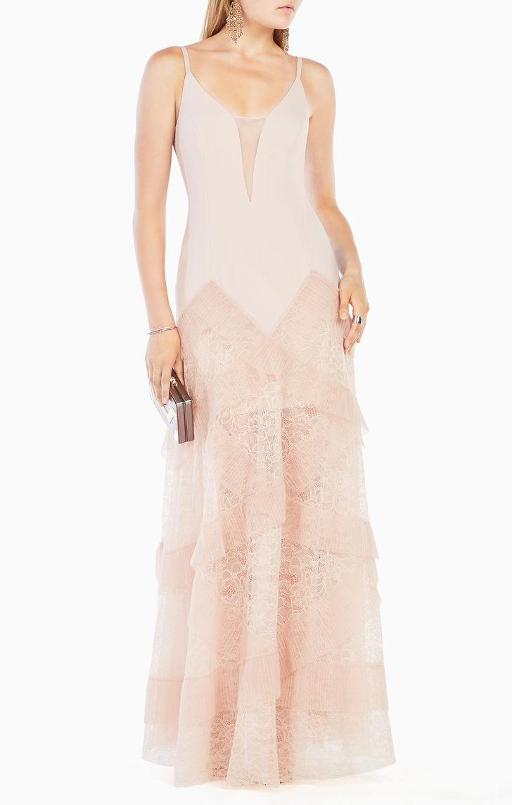 bcbg bare pink dress
