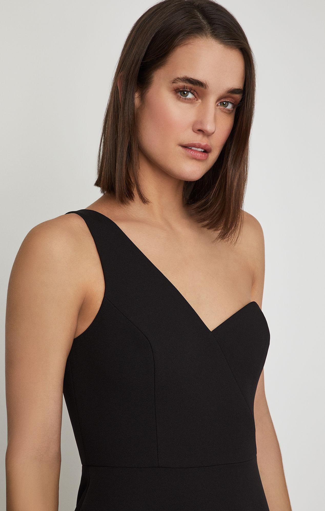 Lyst - BCBGMAXAZRIA One-shoulder Sheath Dress in Black