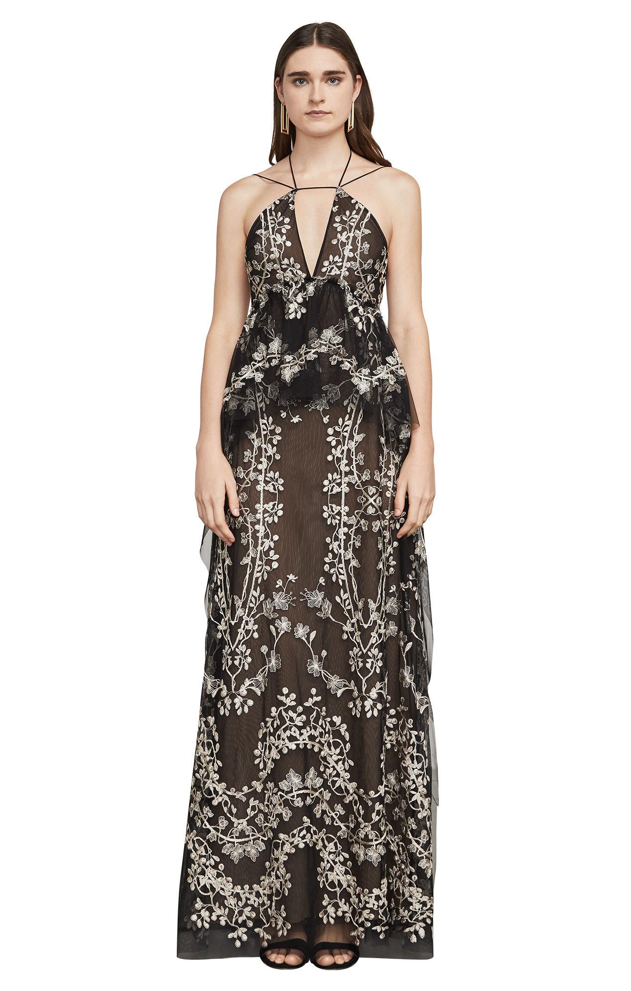 Bcbg abstract floral lace gown Clearance