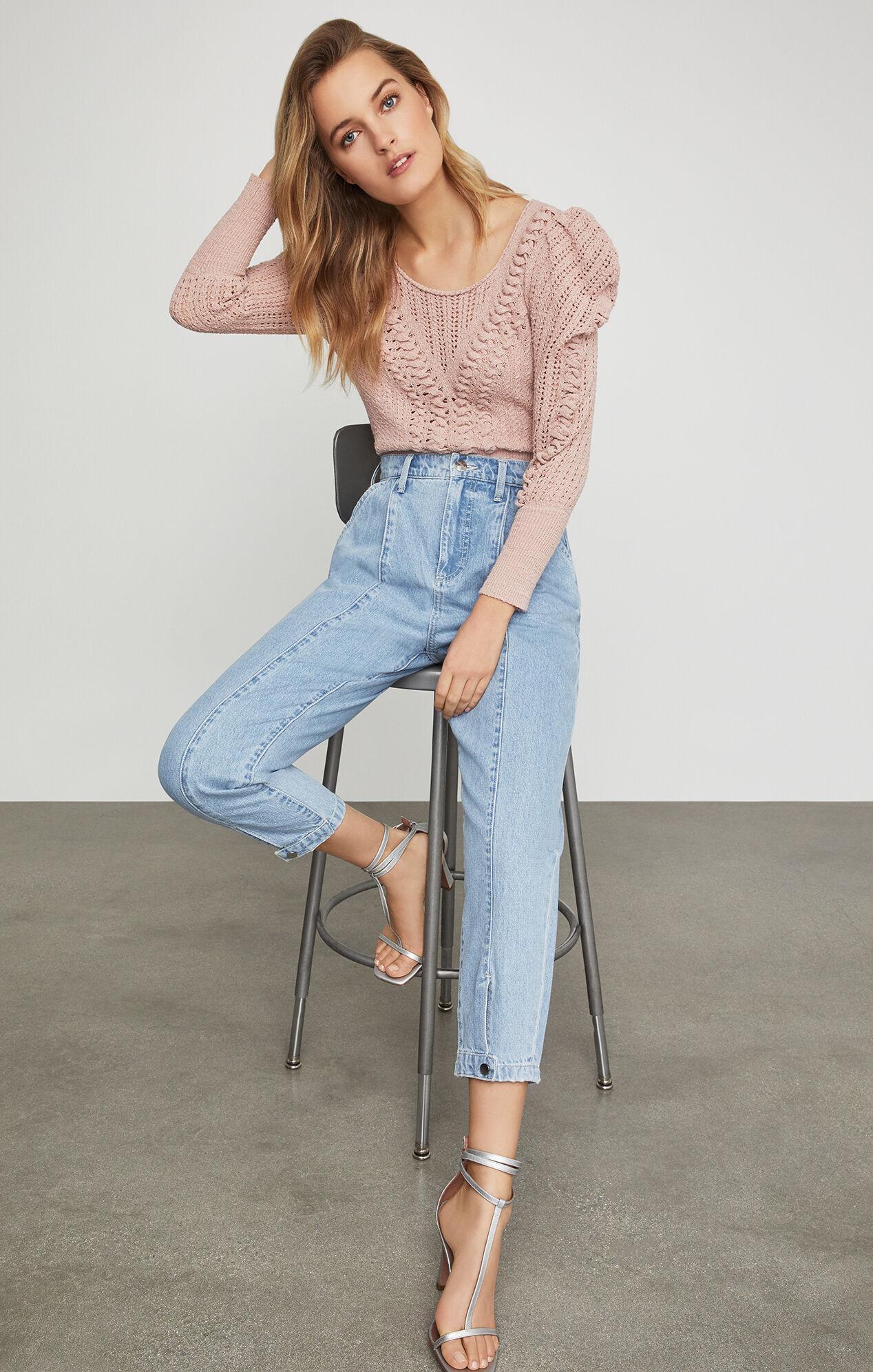 BCBGMAXAZRIA Womens Denim Trouser Jean