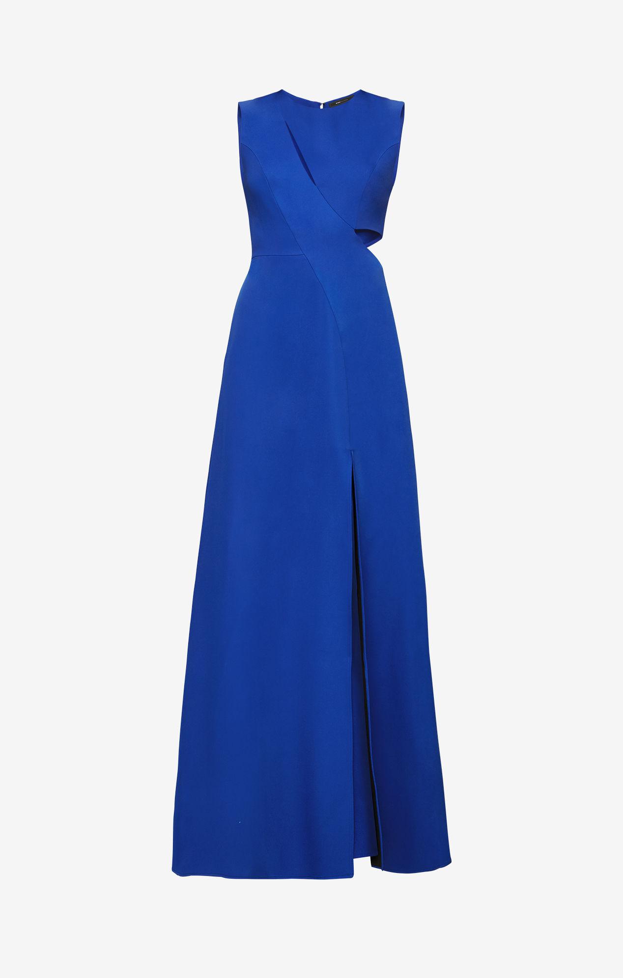 BCBGMAXAZRIA Bcbg Vivienne Cutout Satin Gown in Blue Sapphire (Blue) - Lyst