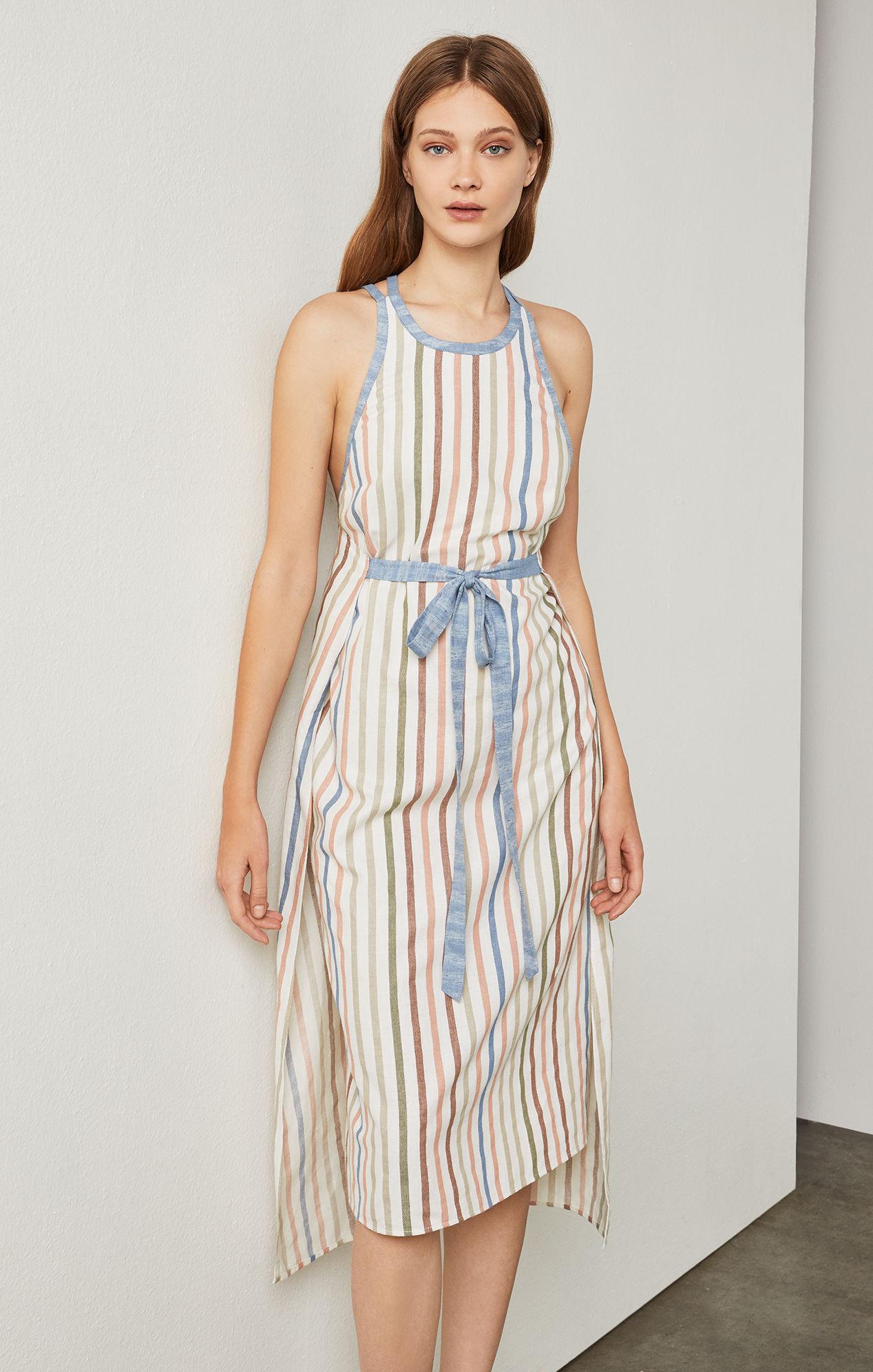 bcbg mini floral striped sundress