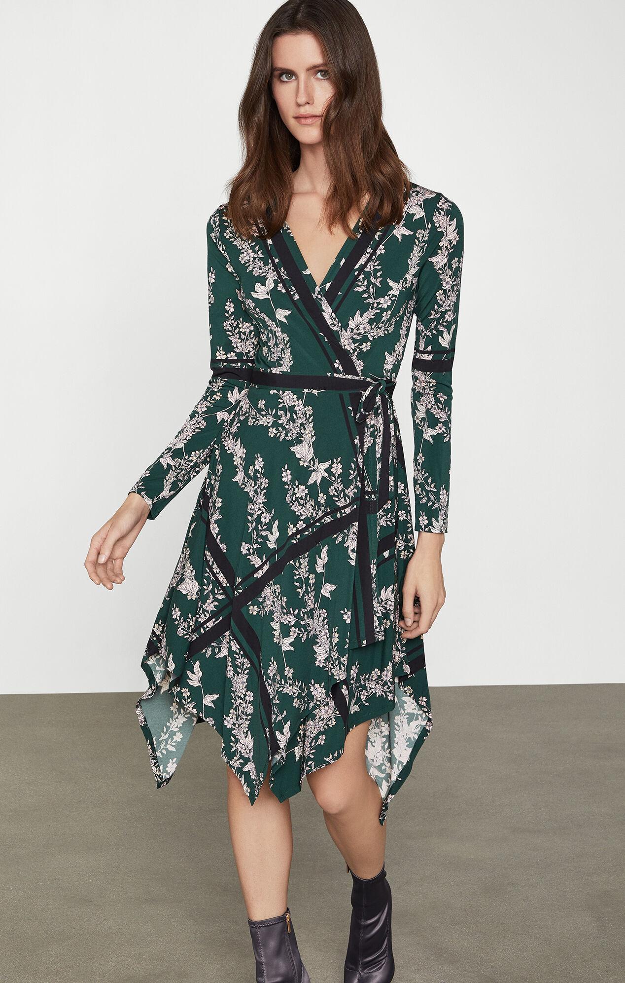 isabella asymmetrical wrap dress