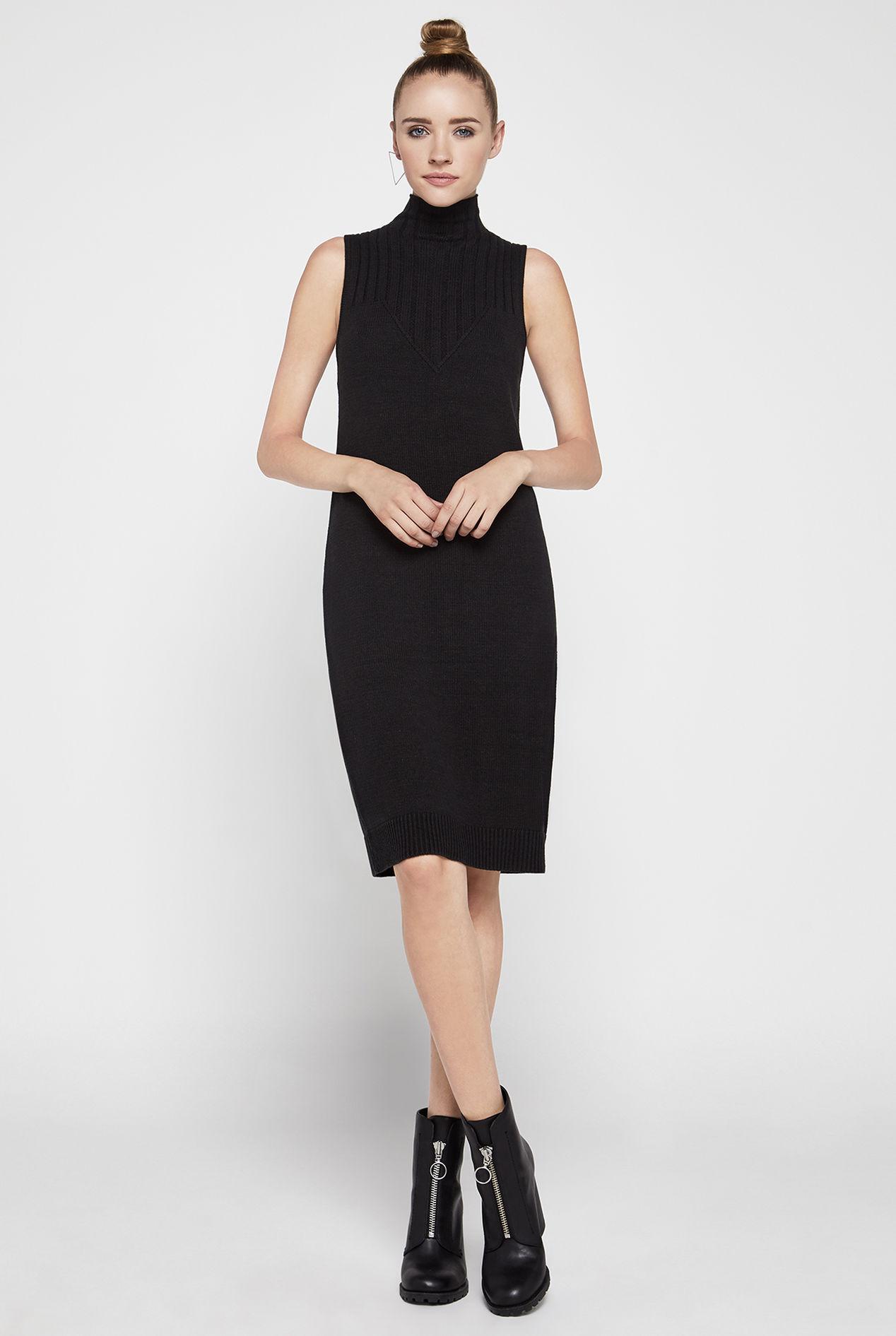 BCBGeneration Cotton Sleeveless Mock-turtleneck Sweater ...