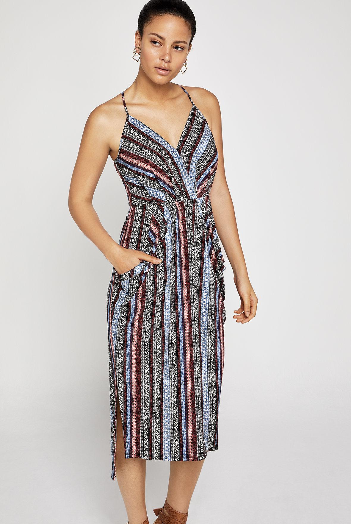 Bcbgeneration Surplice Midi Dress Flash 