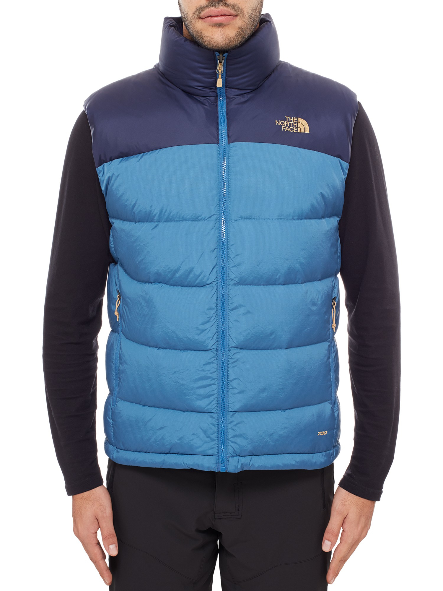The North Face Synthetic Nuptse Down Men's Gilet in Blue for Men - Lyst
