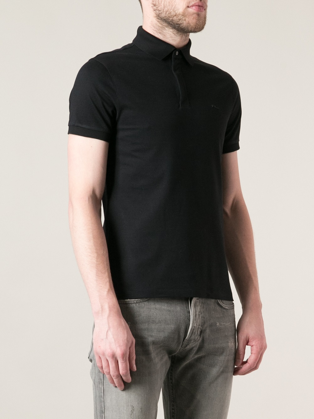 Ralph lauren black label Logo Polo Shirt in Black for Men | Lyst