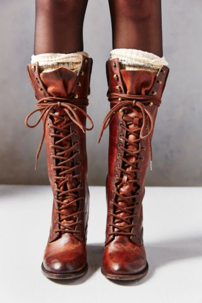 Freebird by Steven Grany Lace-Up Tall Boot in Brown | Lyst