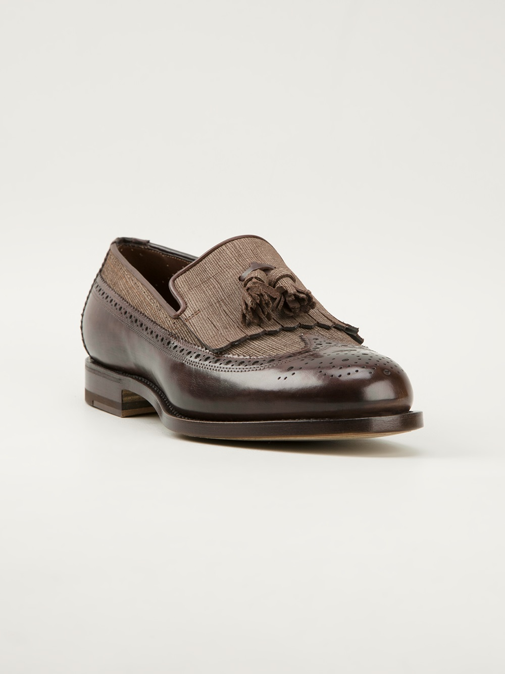 santoni tassel loafers