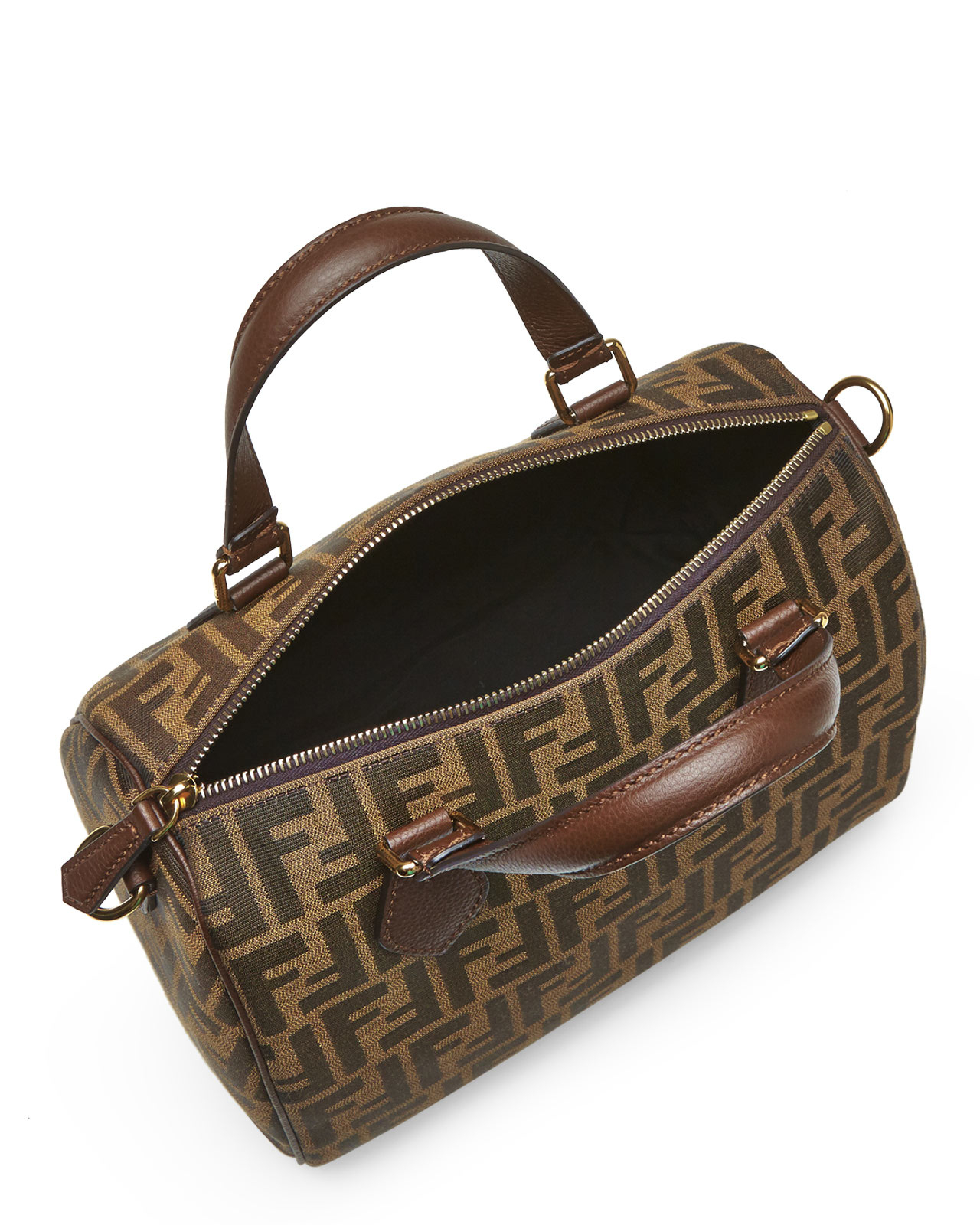 Lyst Fendi Zucca Boston Bag In Metallic Gallery