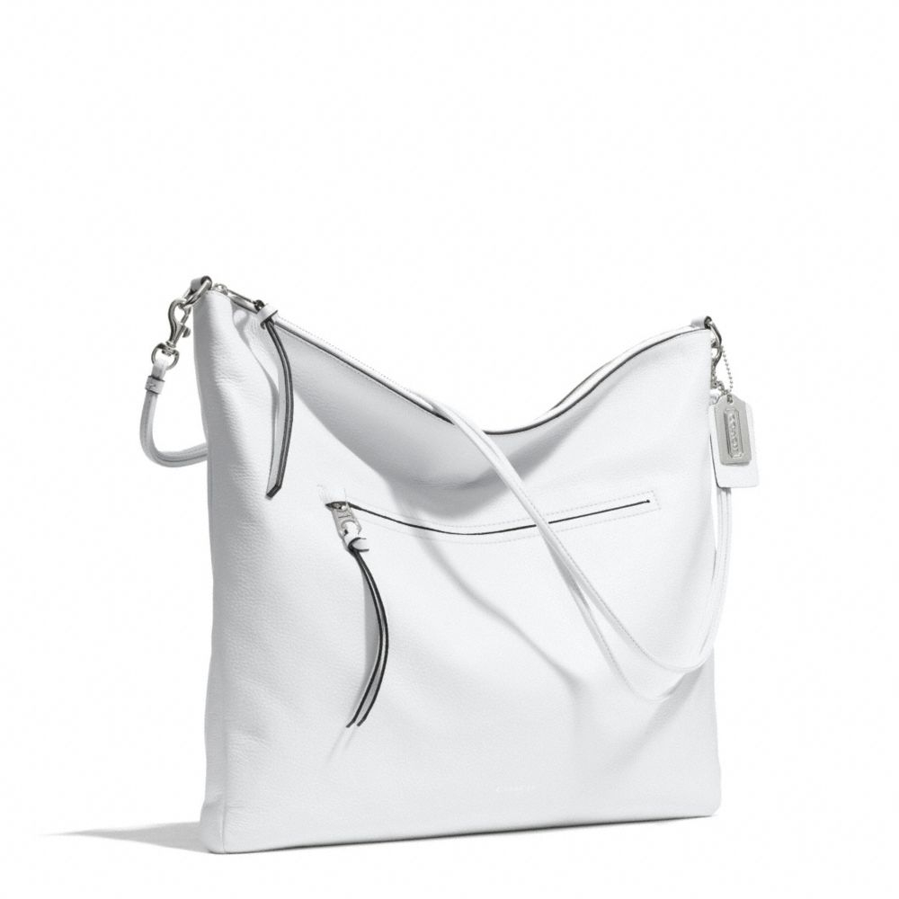 Lyst Coach Bleecker Large Daily Shoulder Bag in Pebbled Leather in White