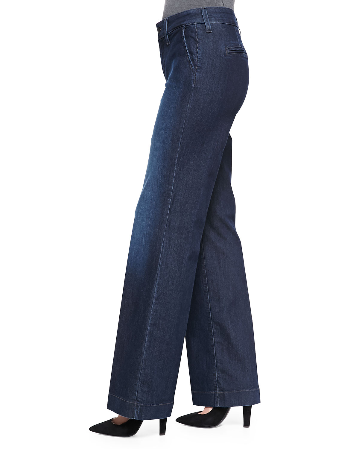 Lyst - Nydj Wynonna Wideleg Trouser Jeans Petite in Blue