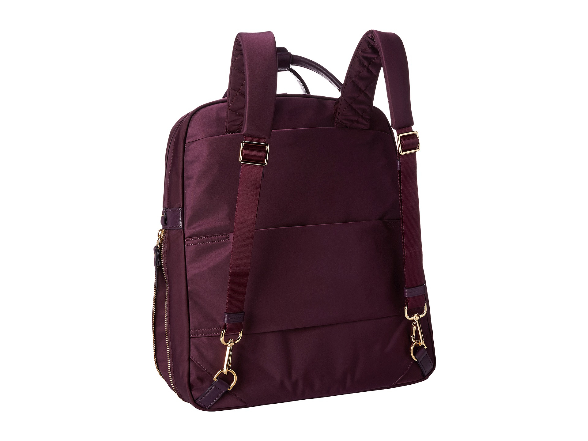 tumi purple backpack
