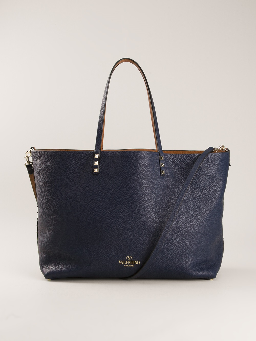 Lyst Valentino Reversible Rockstud Tote in Blue