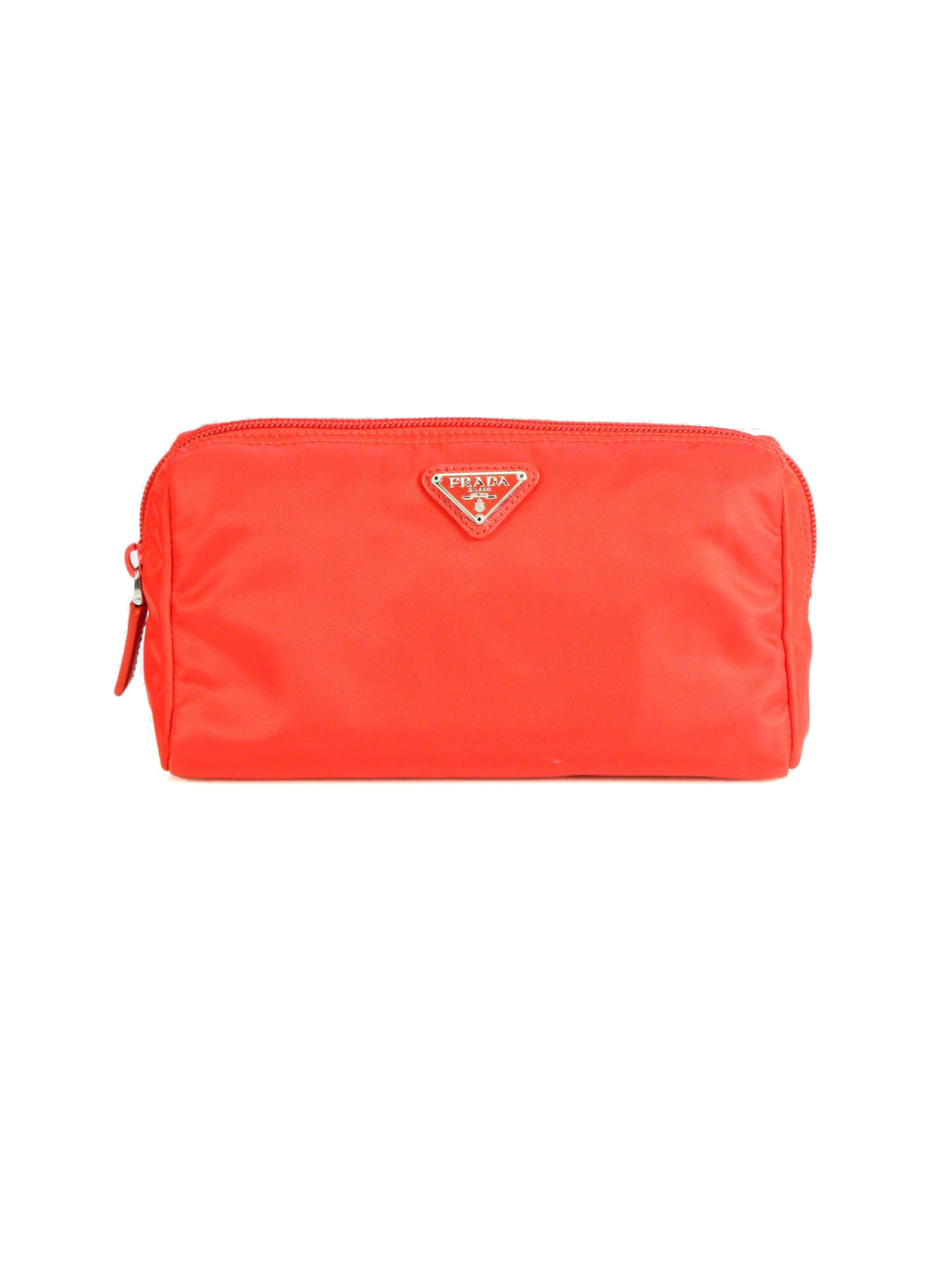 Prada Medium Cosmetic Case in Orange (ROSSO-BRIGHT RED) | Lyst  