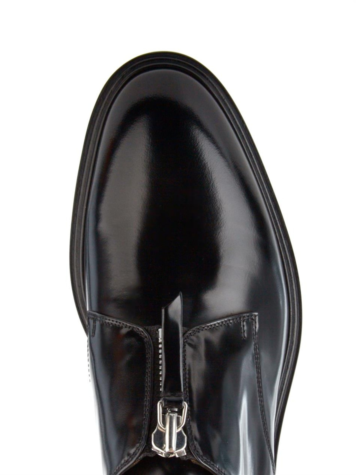 Givenchy Zip-Up Leather Derby Shoes in Black for Men | Lyst