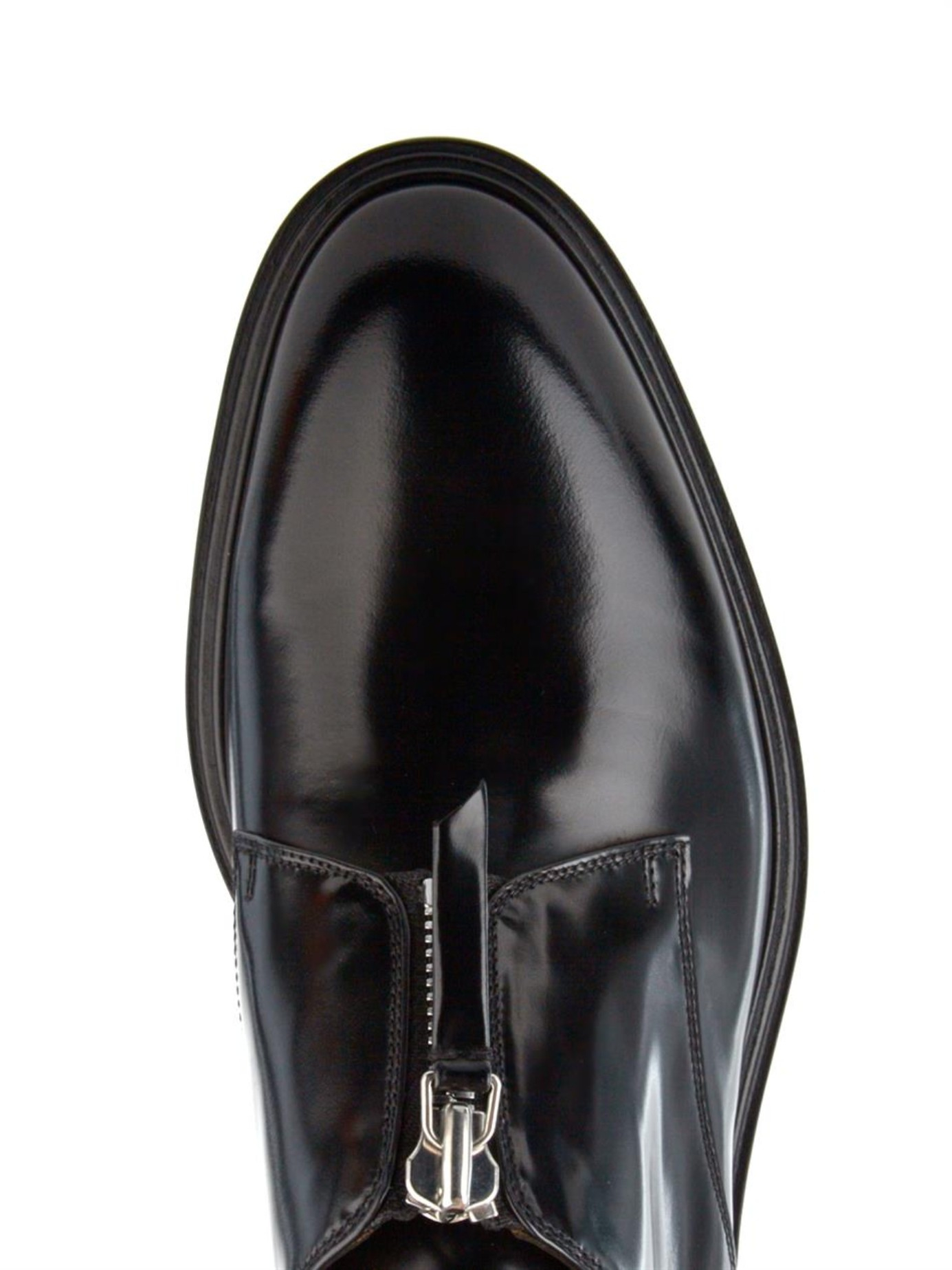Givenchy ZipUp Leather Derby Shoes in Black for Men Lyst