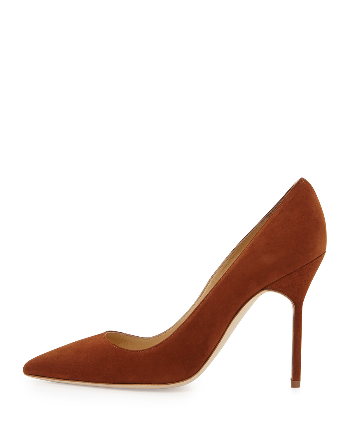 cognac suede pumps