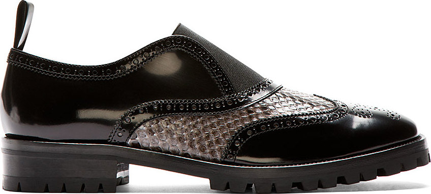 snakeskin brogues