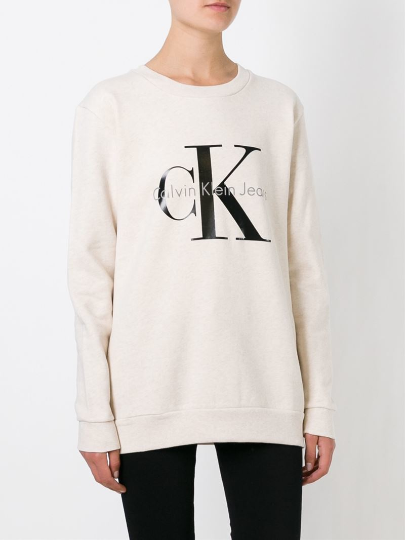 calvin klein sweatshirt beige
