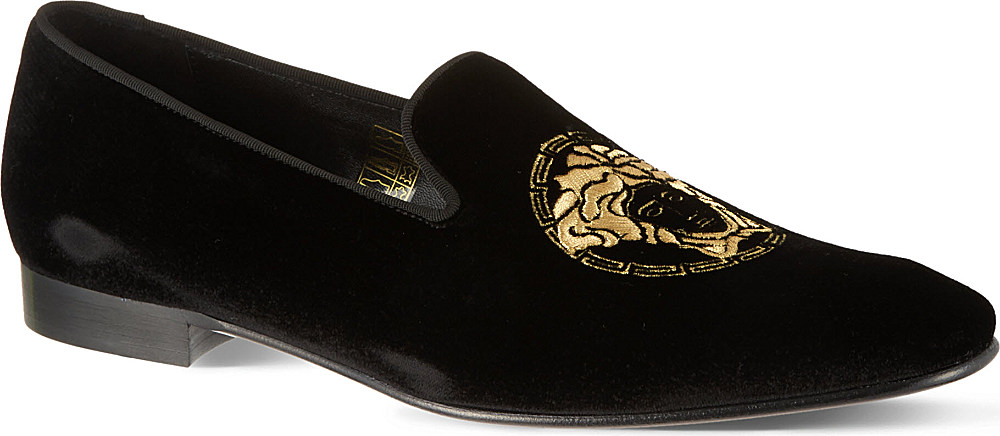versace velvet slippers