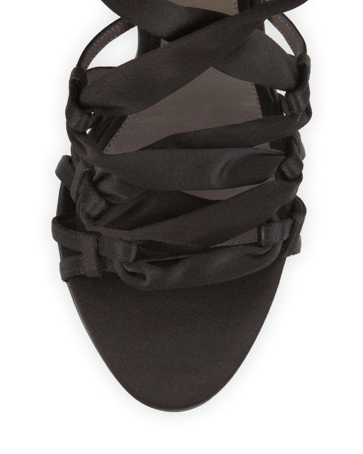 Lyst - Jason Wu Satin Strappy Sandal Black in Black