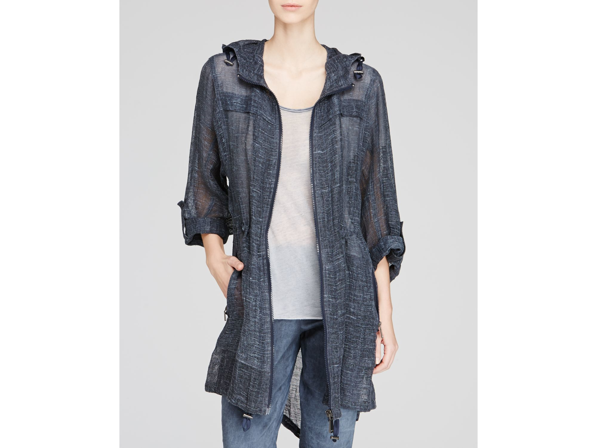 tahari linen cardigan