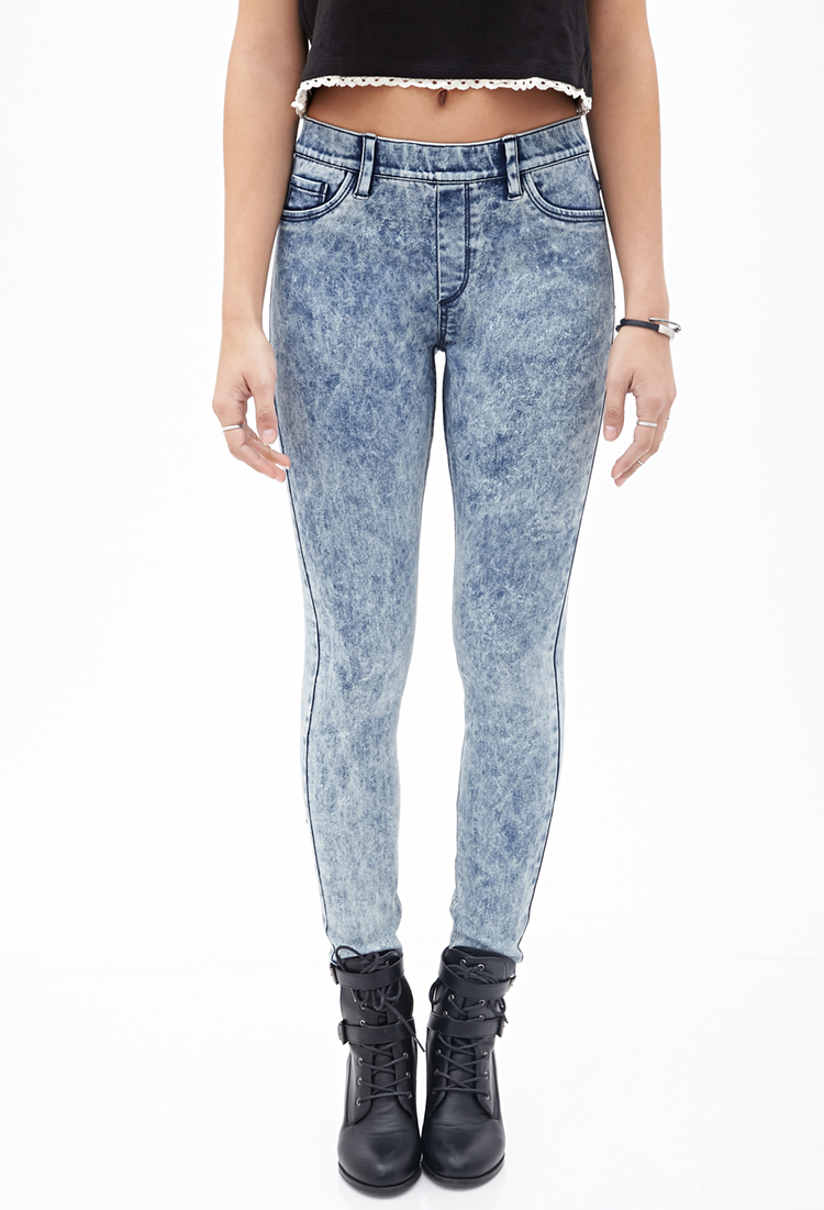 acid wash jeggings
