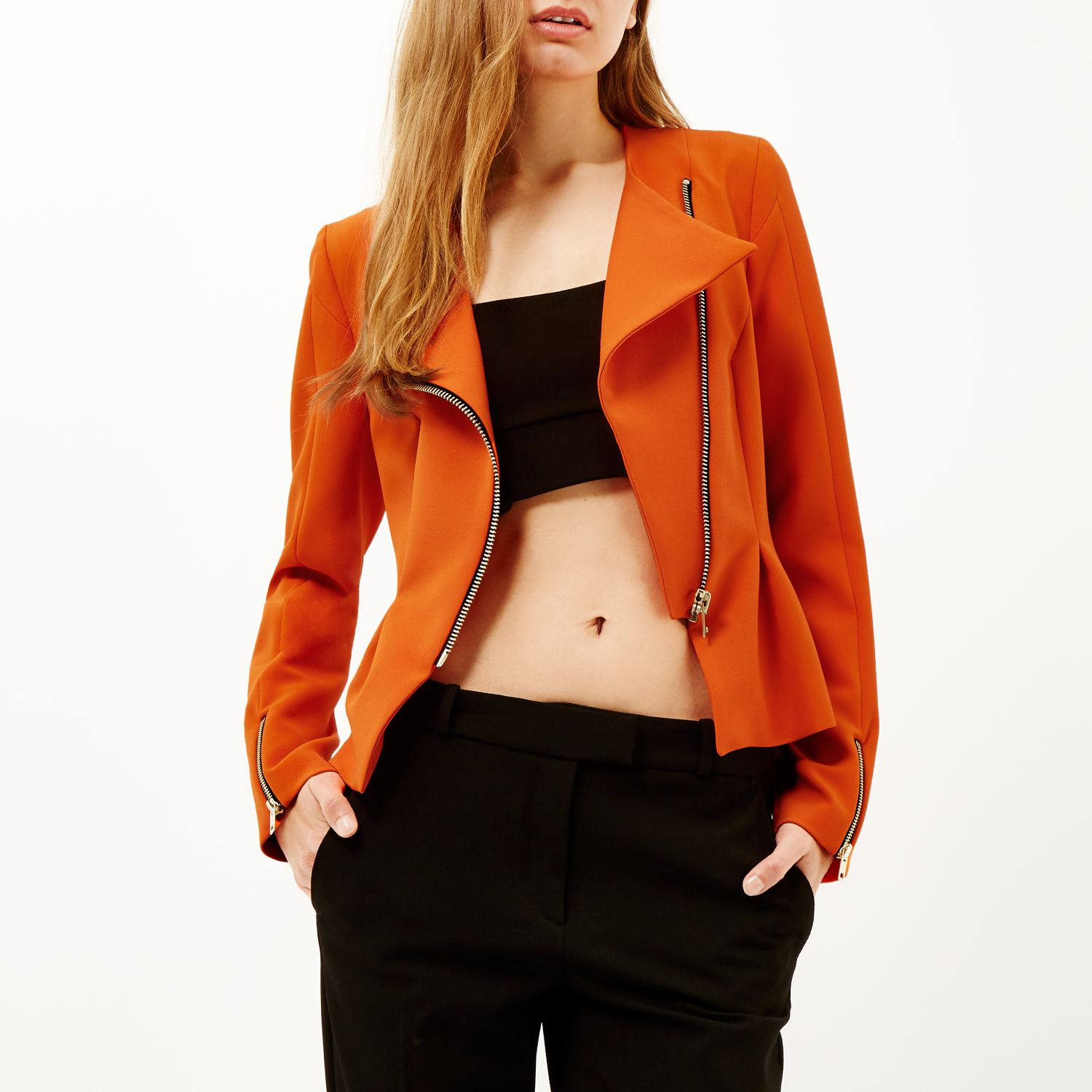 orange jacket river island