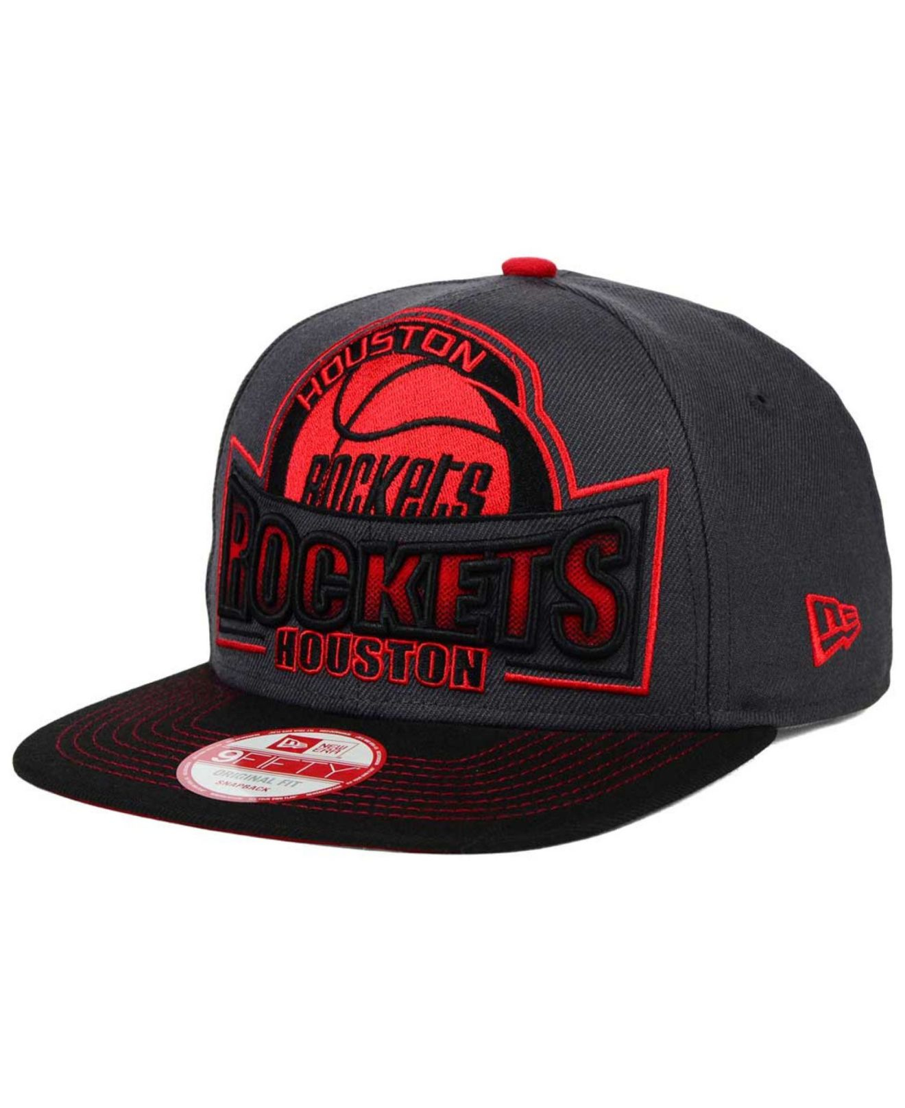 Ktz Houston Rockets Grader 9fifty Snapback Cap in Gray for Men Lyst