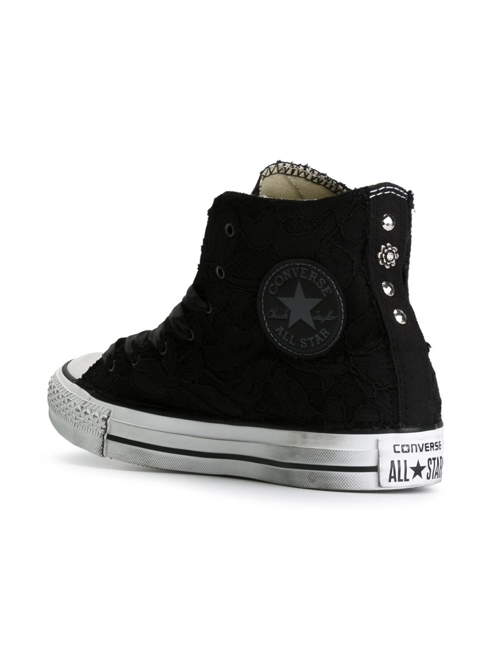 Converse Satin Lace High-Top Sneakers in Black for Men | Lyst