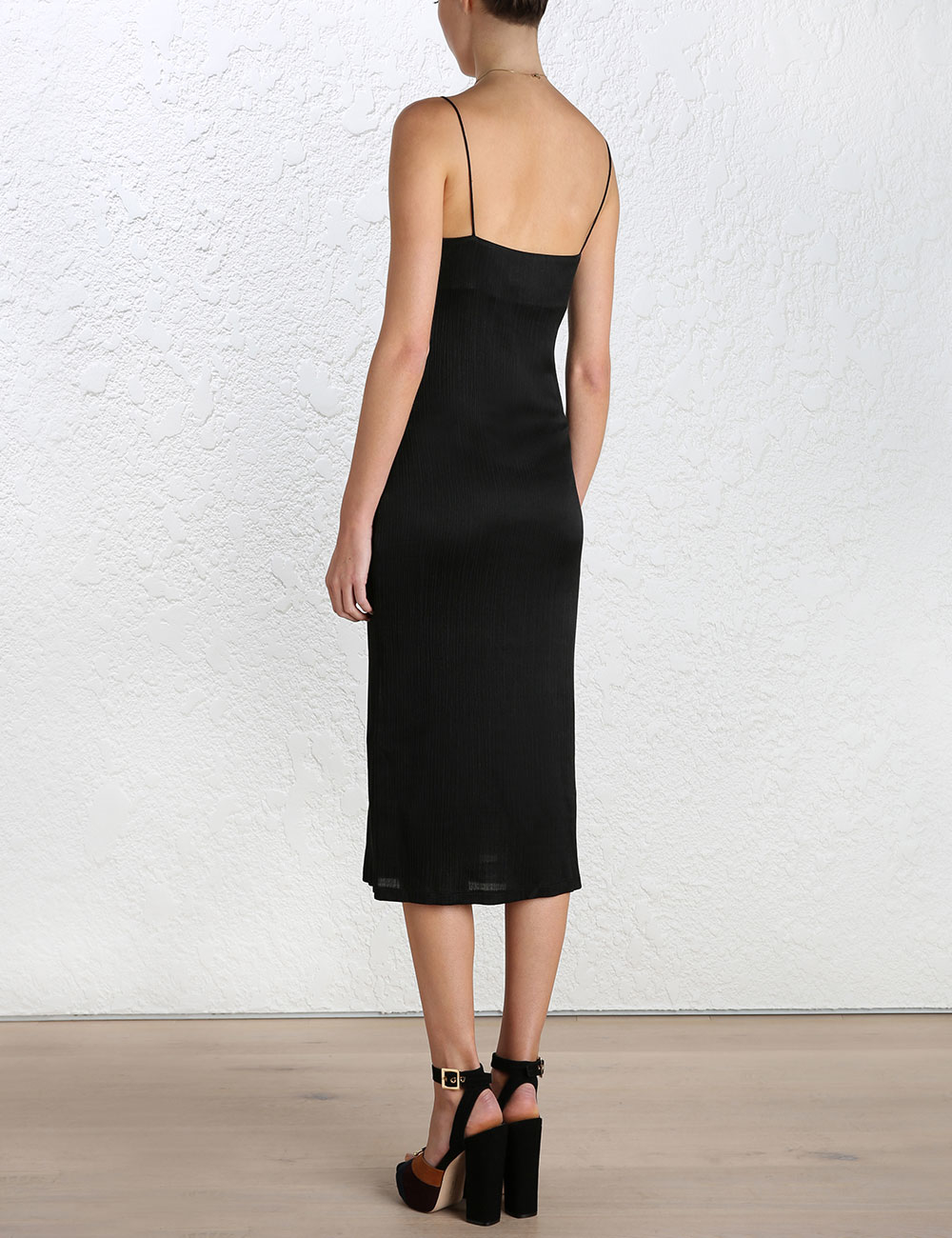 Lyst - Zimmermann Rhythm Scrunch Slip Dress in Black